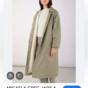 Micaela Greg Green Sherpa Coat Jacket Medium